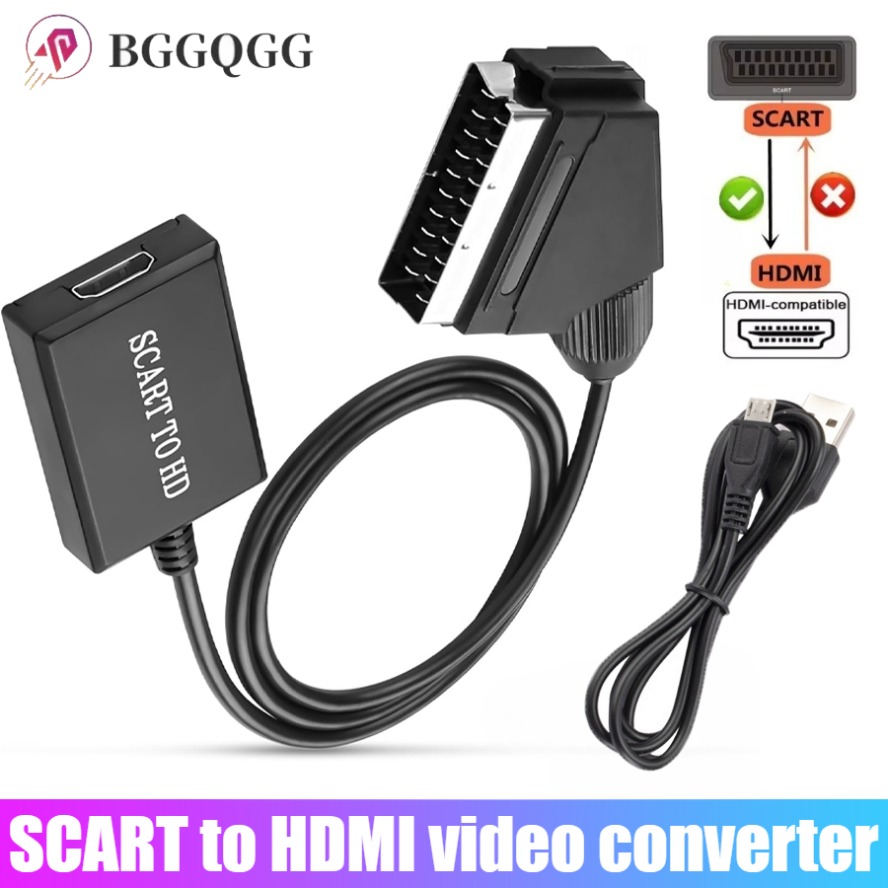 Scart To Hdmi - Cabo adaptador conversor de áudio e