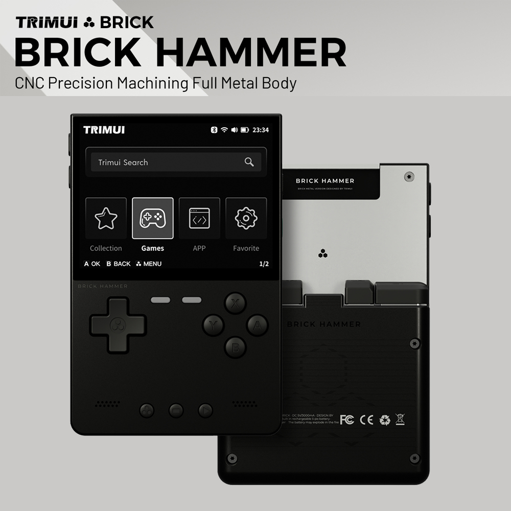 Retro Gaming Kiosk - Console Trimui Brick Hammer com Corpo