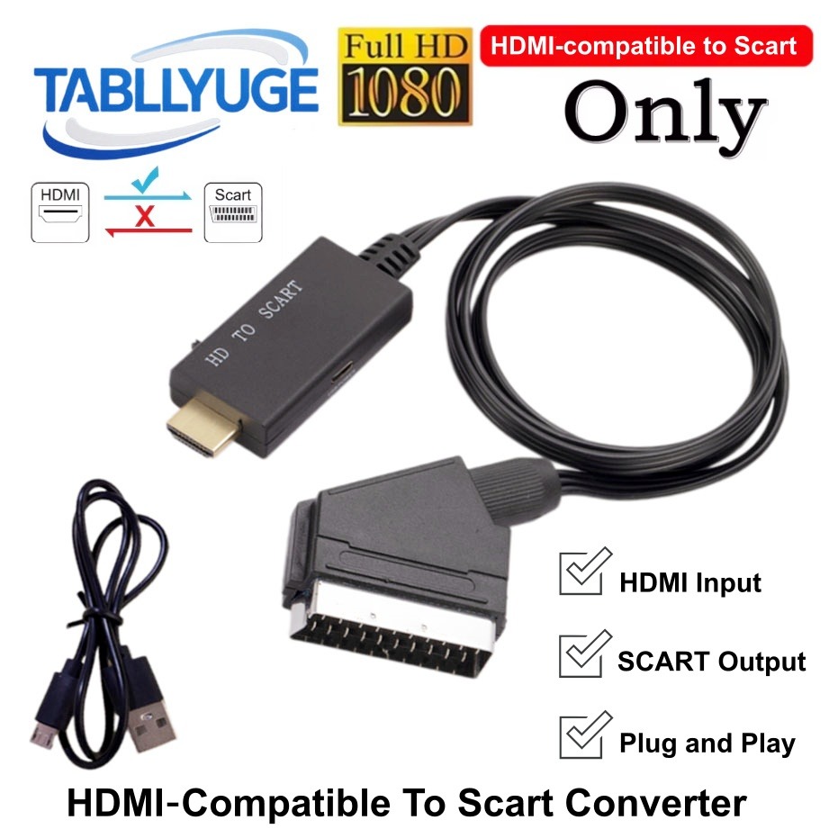 Cabo Conversor HDMI-Compatível - Scart To Hdmi avaliação e preço