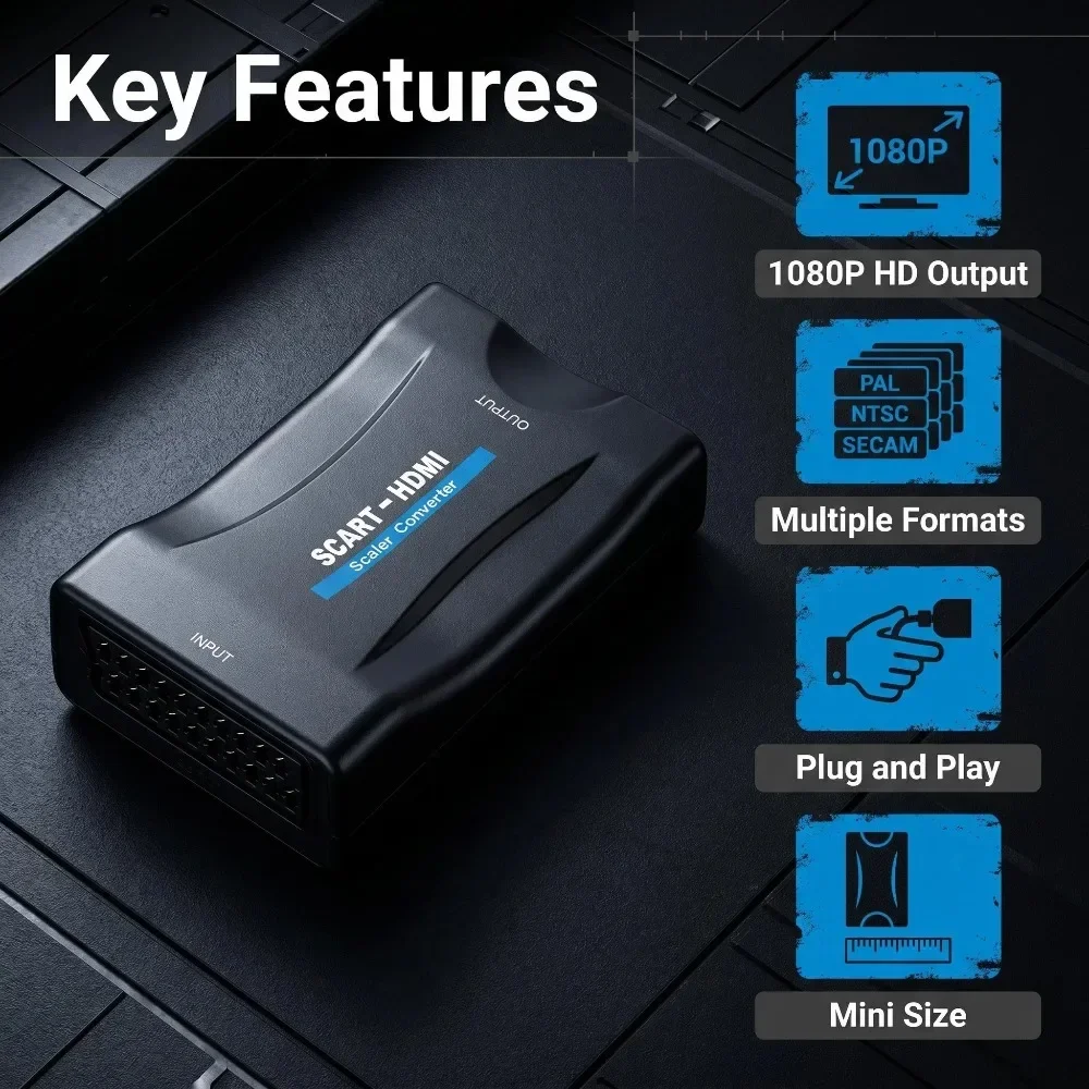 Adaptador Conversor SCART para - Scart To Hdmi avaliação e preço