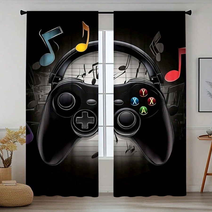 2 Cortinas Retrô para Sala de  - Retro Gaming Youtube avaliação e preço