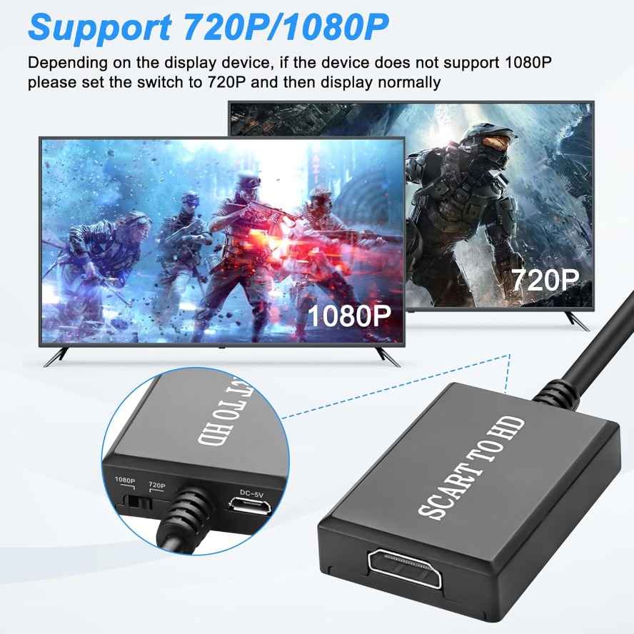 Cabo adaptador conversor de áu - Scart To Hdmi avaliação e preço