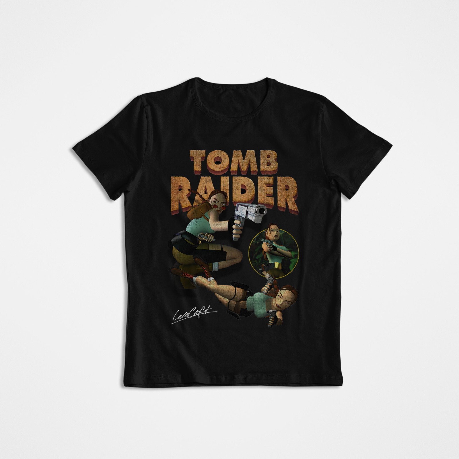 Tomb Raider, Lara Croft, camis - Retro Gaming T Shirt avaliação e preço